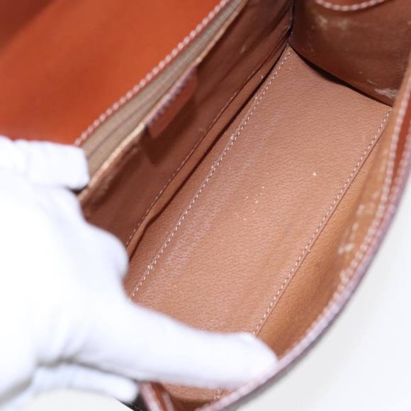 CELINE Macadam Canvas Hand Bag PVC Brown Auth 89283 - Picture 10 of 16